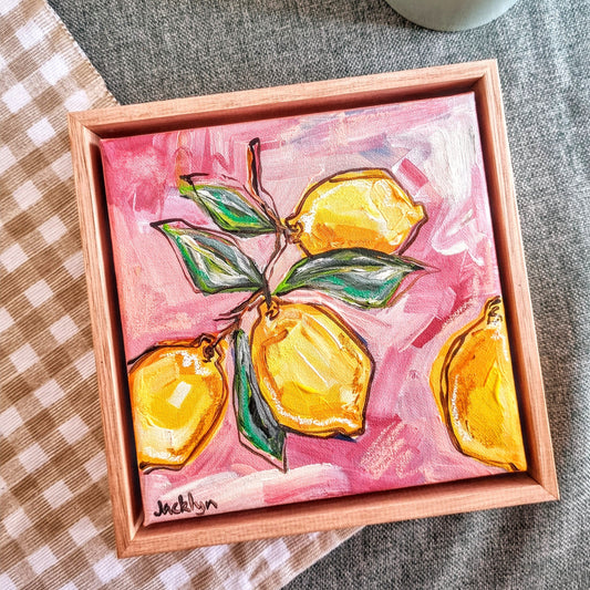 Dusty Pink | Lemon Mini Original Artwork