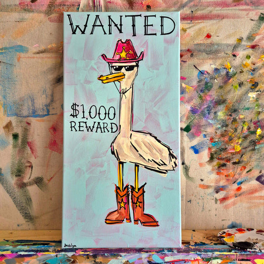 "WANTED" Silly Goose | Framed Original Artwork