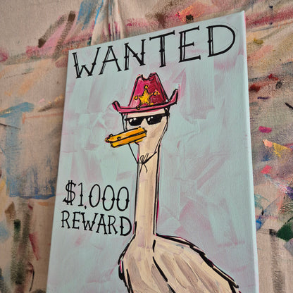 "WANTED" Silly Goose | Framed Original Artwork