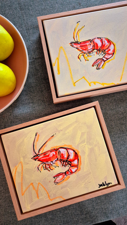 Prawn #1 (Beige) | Mini Original Artwork