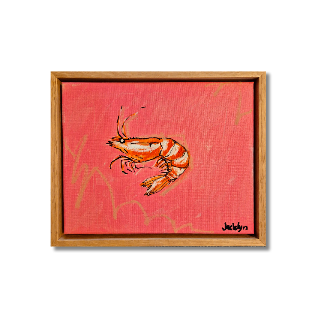 Prawn #3 (pink) | Mini Original Artwork