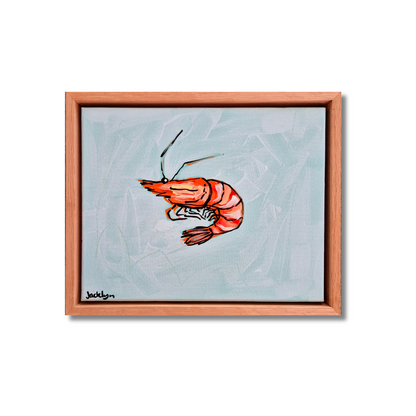 Prawn #5 (Aqua) | Mini Original Artwork