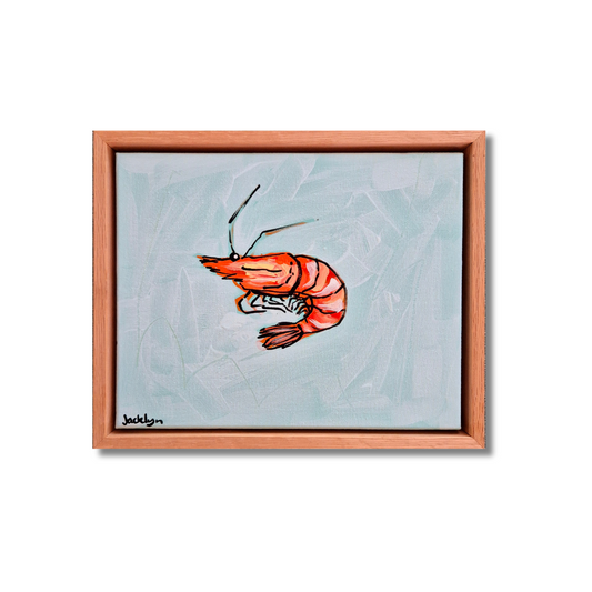 Prawn #5 (Aqua) | Mini Original Artwork