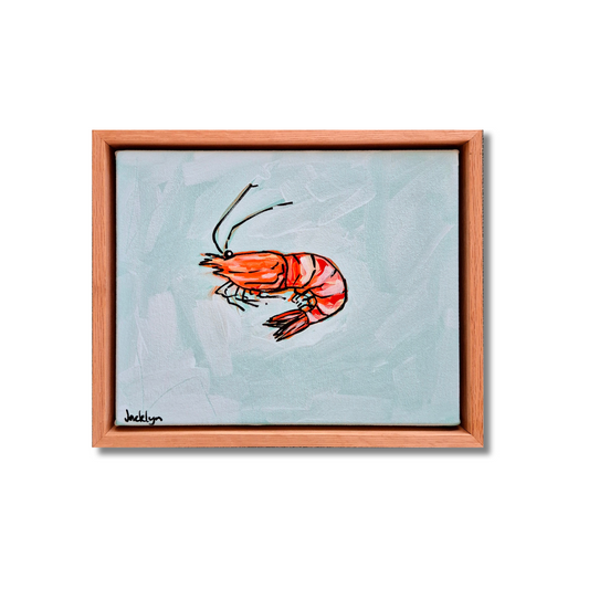 Prawn #4 (Aqua) | Mini Original Artwork